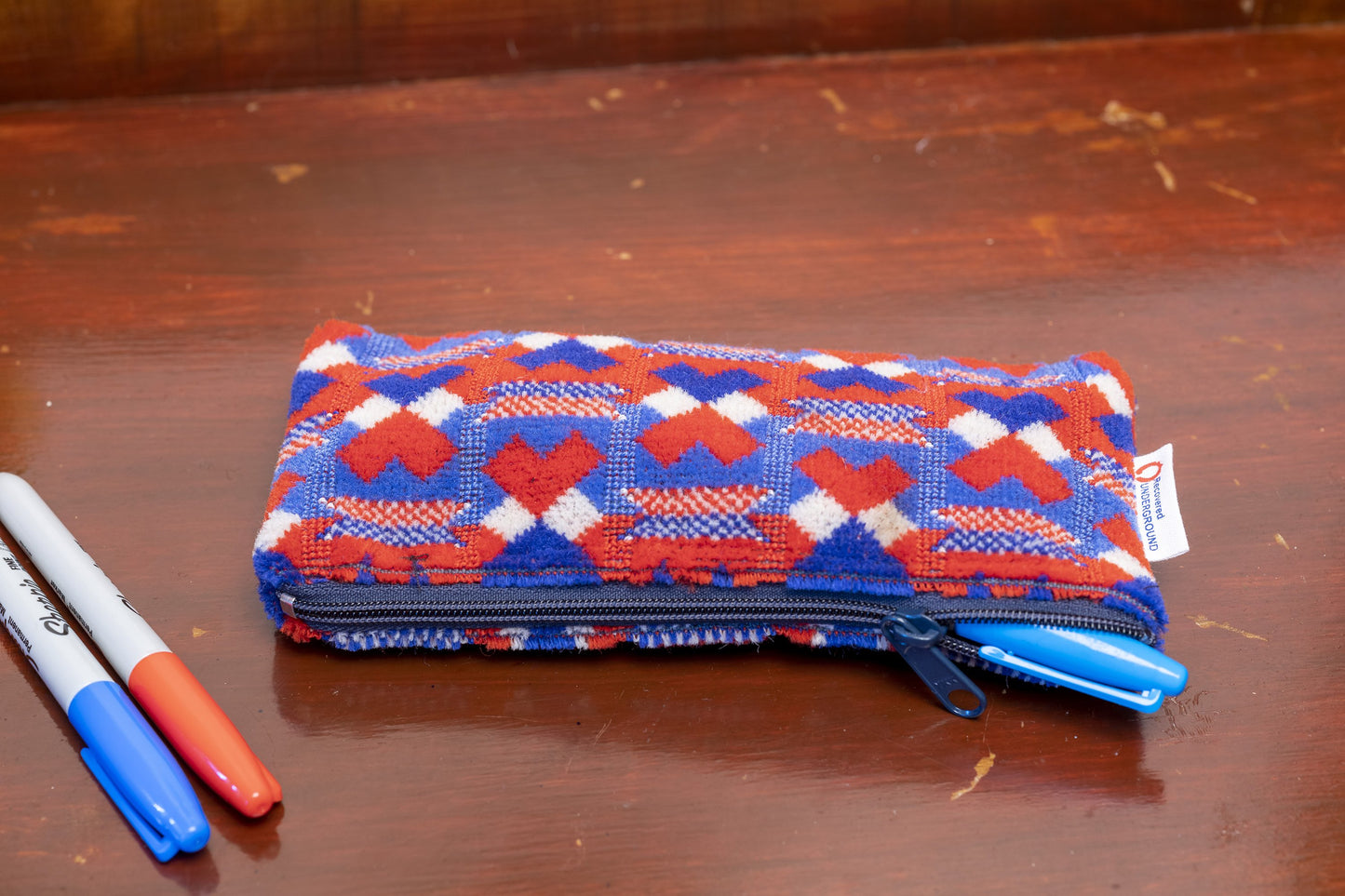 London Underground Victoria Line Moquette Pencil Case